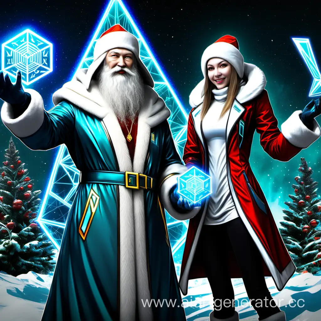 Ded-Moroz-and-Snegurochka-Enjoying-Ingress-Prime-Adventure