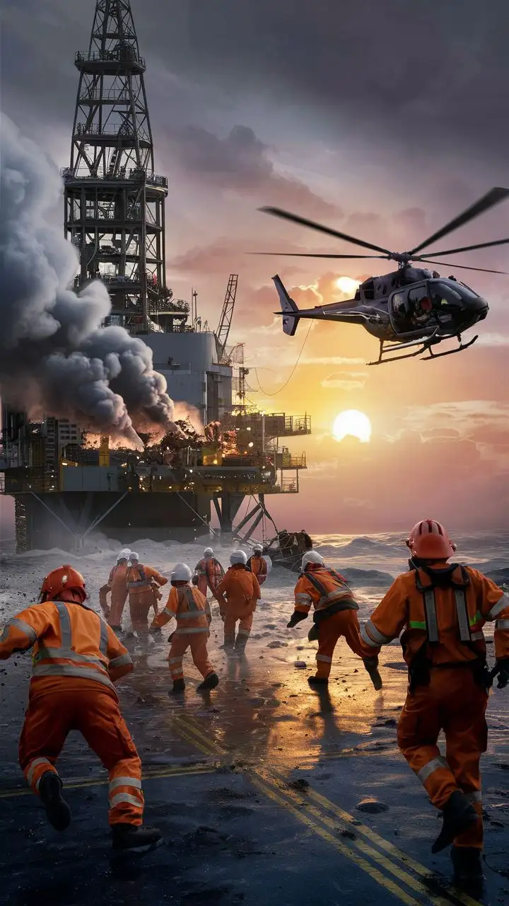Oil Rig Accident Emergency Response and Rescue Efforts