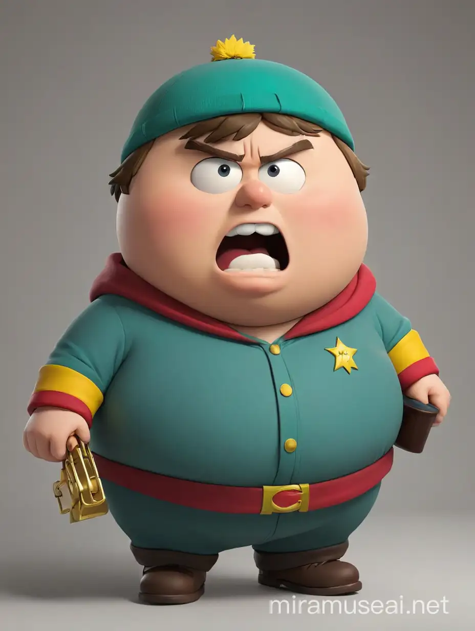 Cartoon Character Eric Cartman from South Park Smirking
