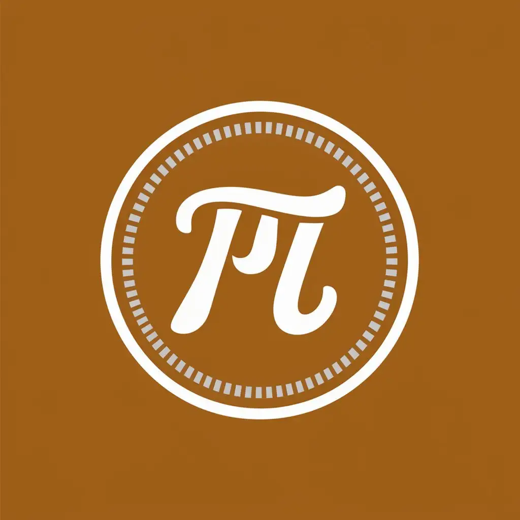 logo, pie, with the text "Pi", typography