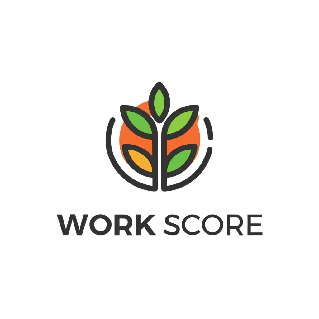 a logo design,with the text "Work Score", main symbol:Growth and Rewards,Moderate,clear background