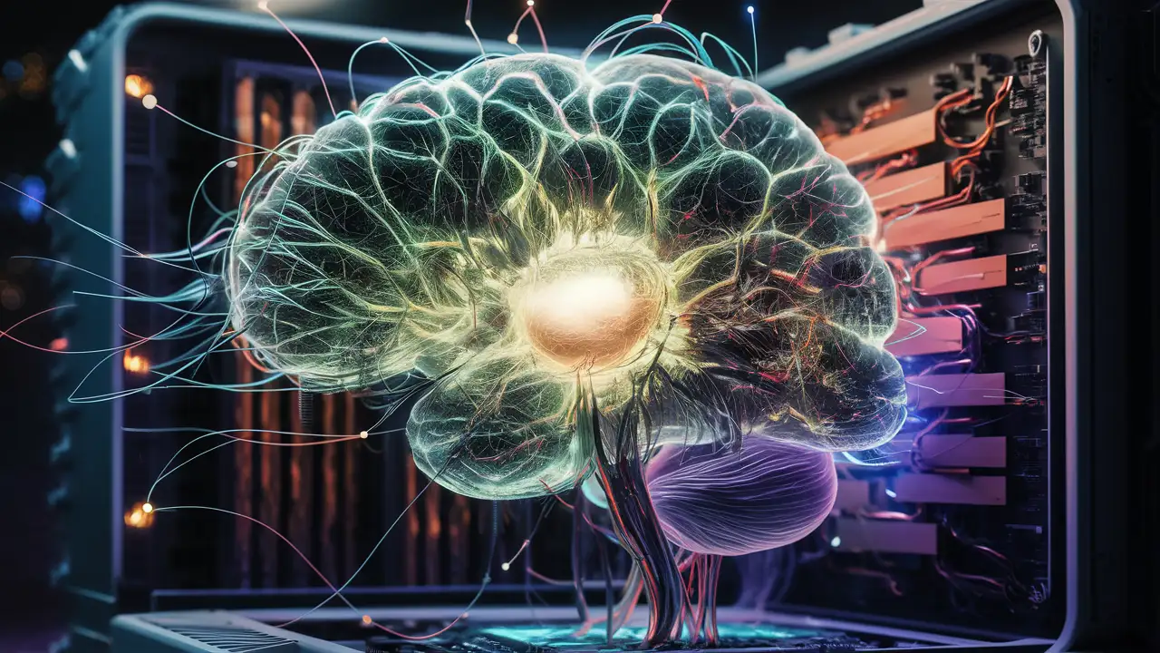 Futuristic Neural Network Cosmos AweInspiring Digital Consciousness