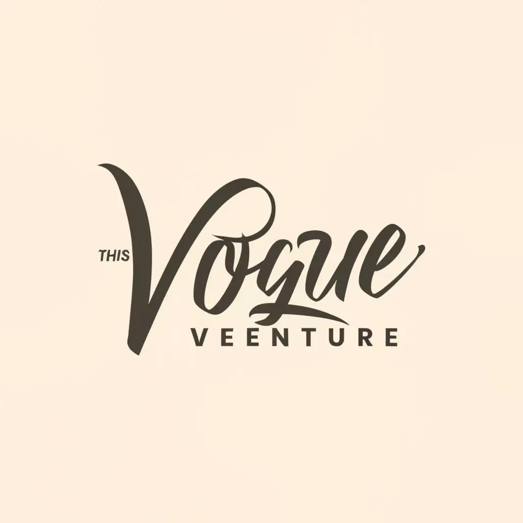 logo, CLOTHING BRAND, with the text "VOGUE VENTURE", typography, be used in Internet industry