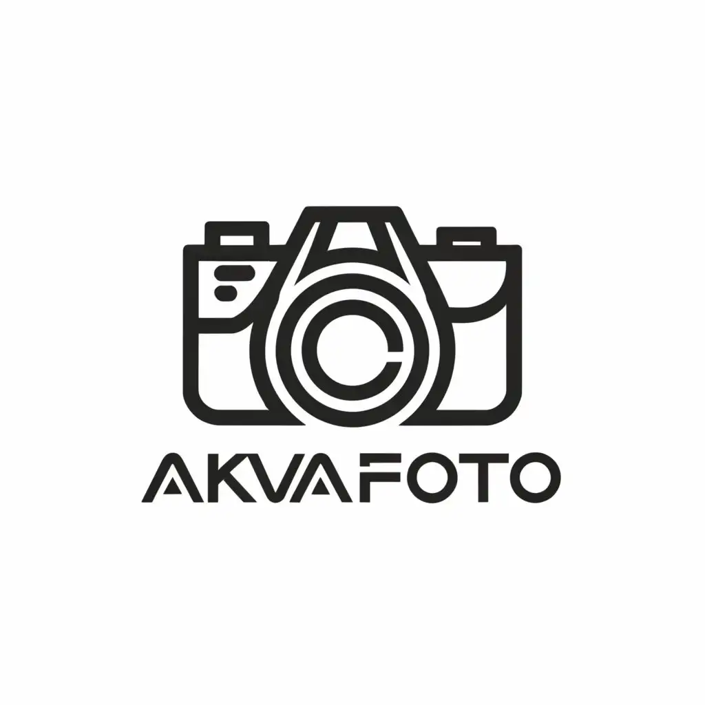 LOGO-Design-for-AKVAFOTO-Minimalistic-Camera-Symbol-on-Clear-Background