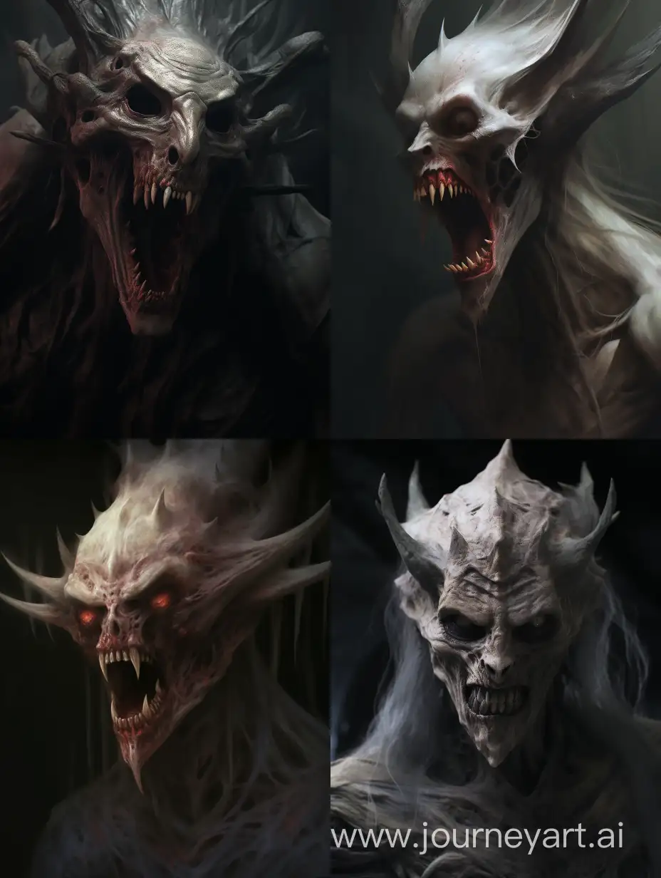 Sinister-PaleSkinned-Demon-with-Covered-Eyes-and-Monstrous-Fangs