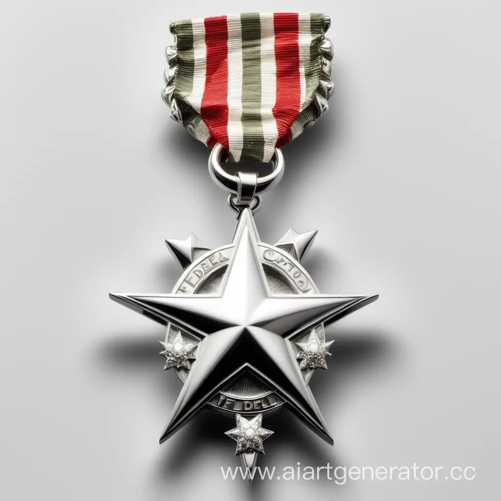 Орден Фиделя Кастро сделанный из платины в форме штралевой звезды 