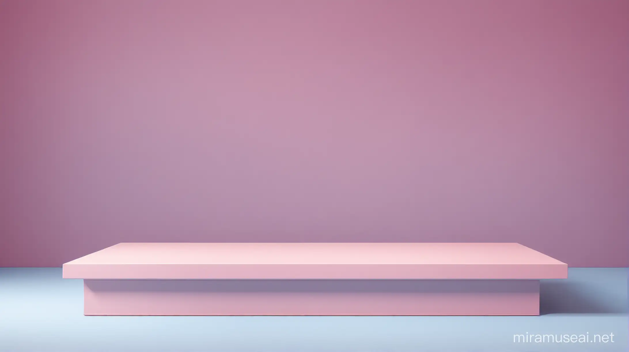 Serene Pink and Blue Background with Foreground Platform