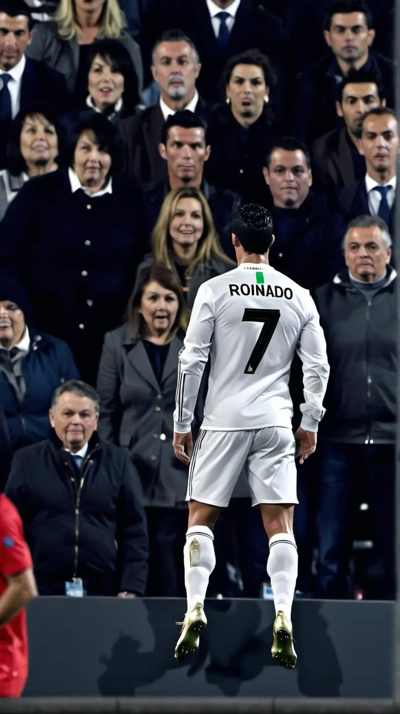 Full body, 3 Cristiano Ronaldo hidden in the crowd, 2: 1 --v 5