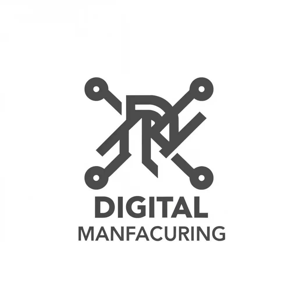 a logo design,with the text "Digital Manufacturing", main symbol:RBK,Moderate,be used in Technology industry,clear background