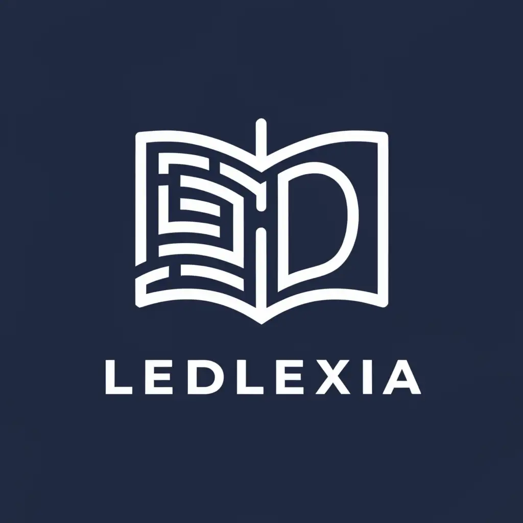 a logo design,with the text "ledexia", main symbol:online learning platform for people with dyslexia,Moderate,be used in Education industry,clear background