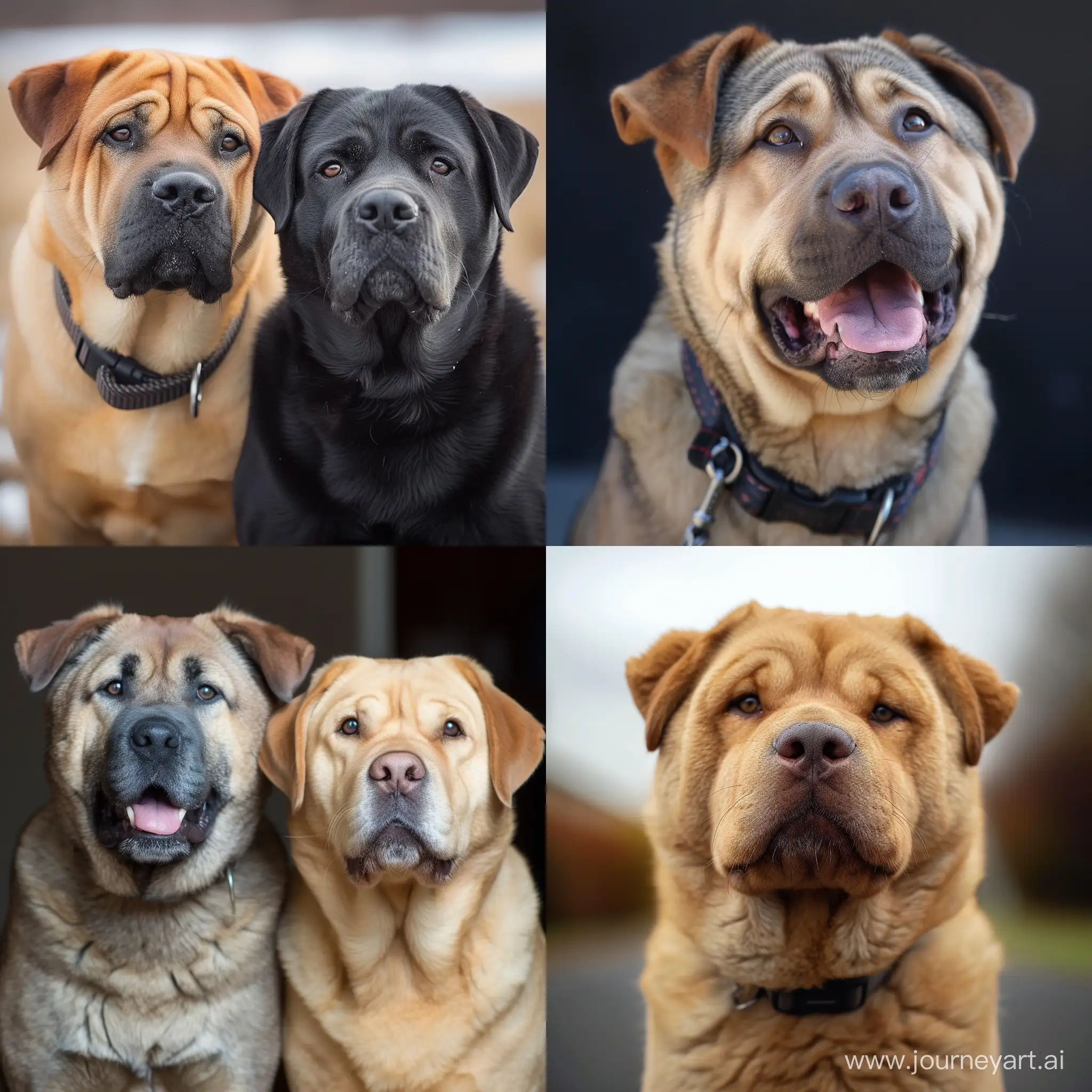 Adorable-Sharpei-and-Labrador-Mix-Dogs-Playing-Together