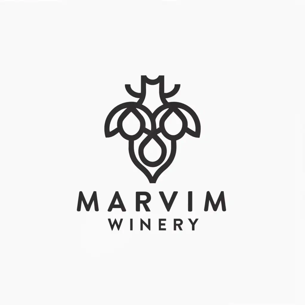a logo design,with the text "marvim winery", main symbol:grapes,Minimalistic,be used in Restaurant industry,clear background