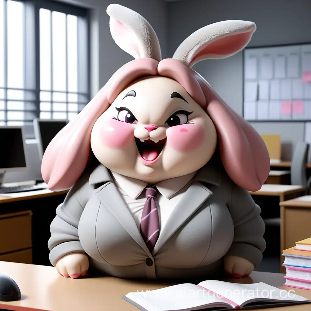 В университете в кабинете сидит пухленькая  учительница с милым лицом  и с добрым взглядом как у крольчихи с розовыми щечками в пиджаке сером