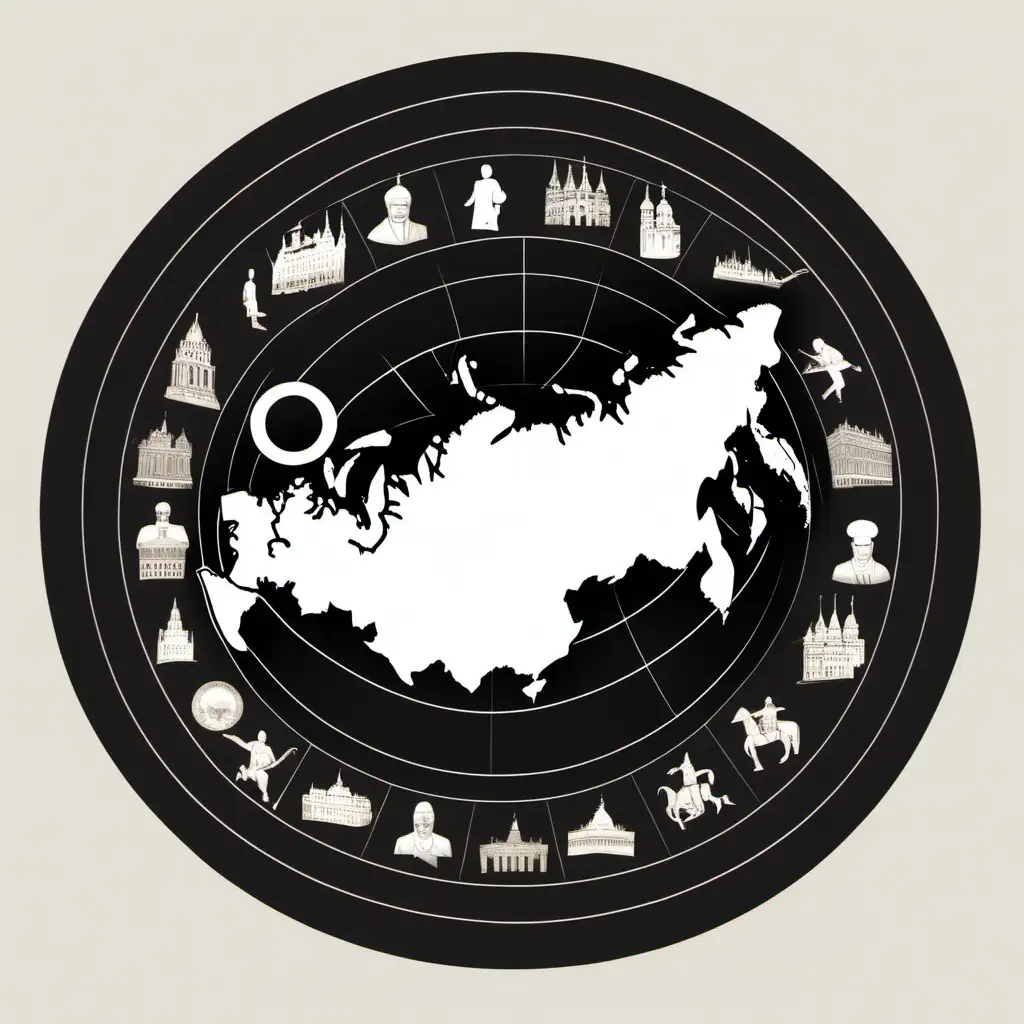 Enigmatic Russia Captured in a Black Circle