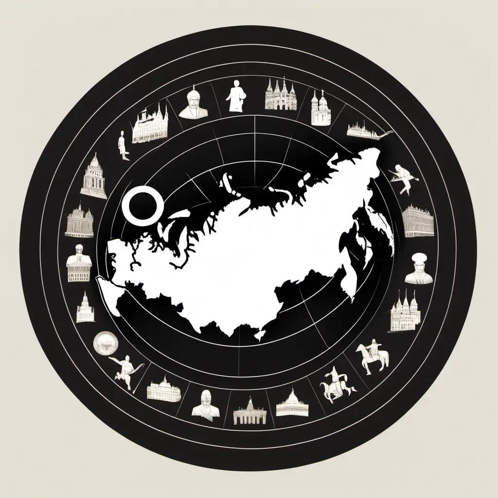 Enigmatic Russia Captured in a Black Circle  MUSE AI