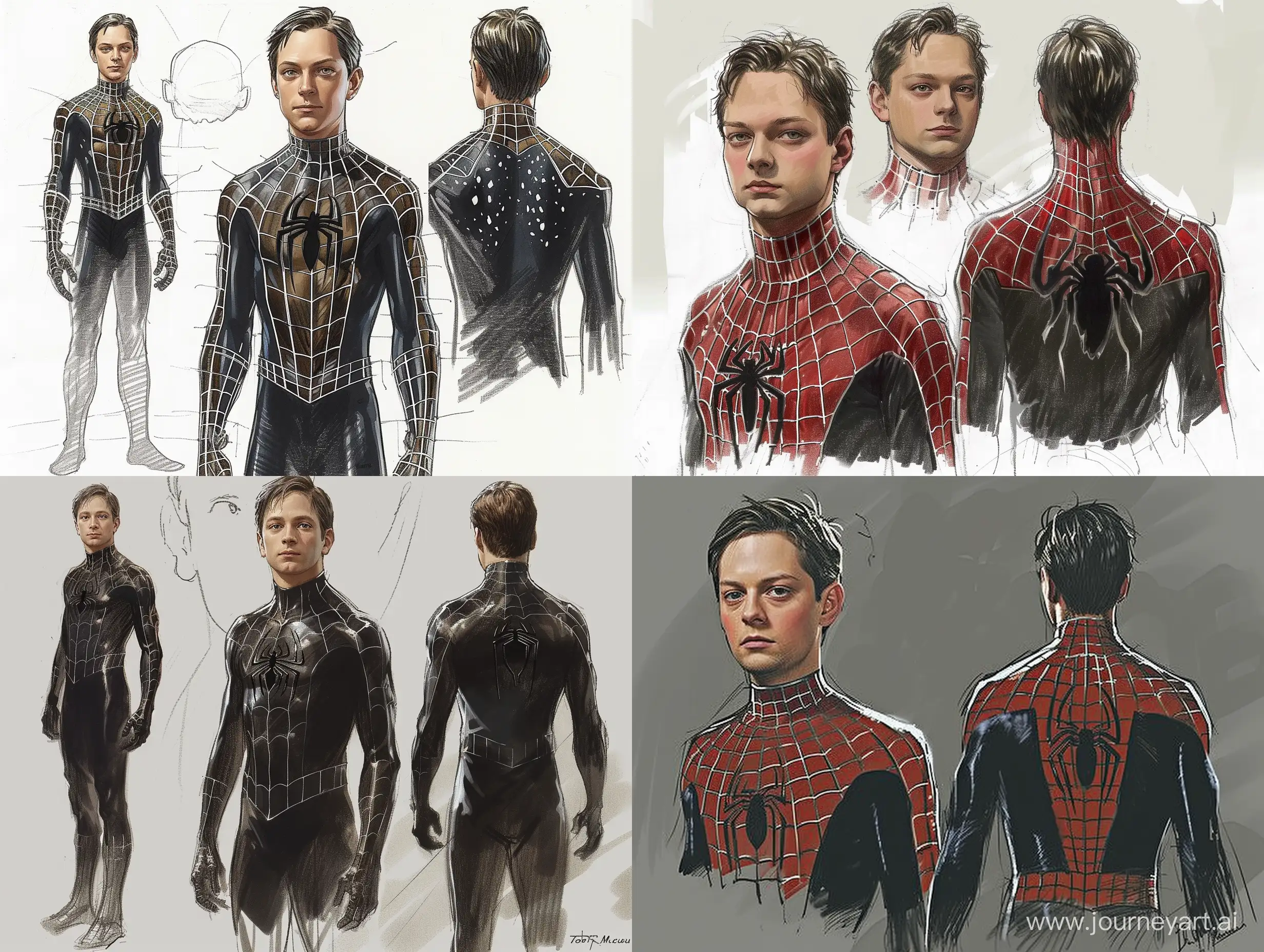 Tobey-Maguire-SpiderMan-3-Black-Symbiote-Costume-Concept-Drawing