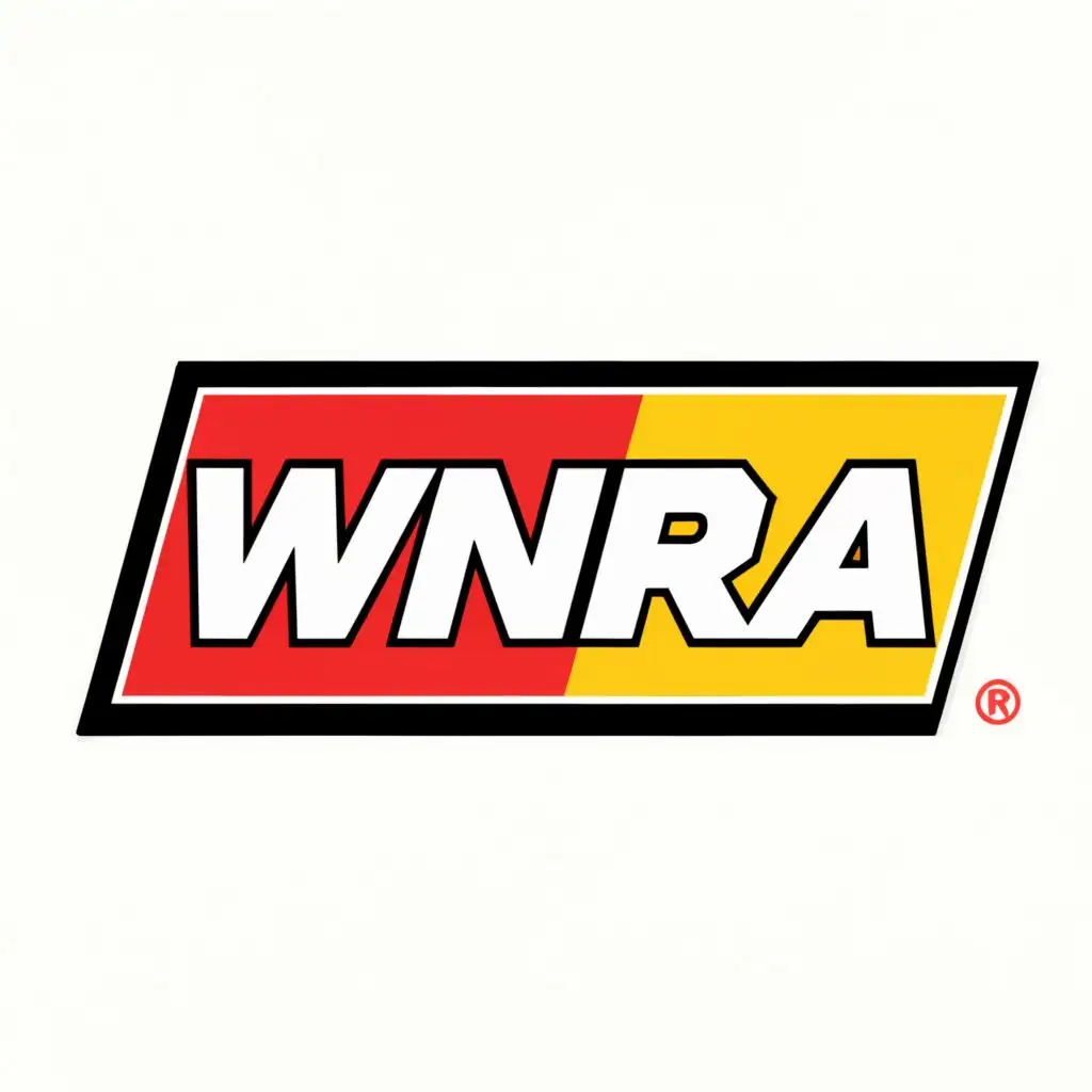 logo, Nascar, with the text "WNRA", typography
