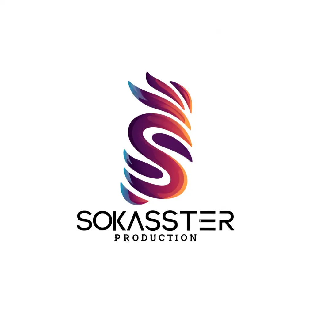 a logo design,with the text "Sokaster.Production", main symbol:"""
S
""",Moderate,be used in Events industry,clear background