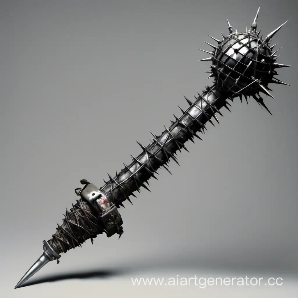Electrified-SingleHanded-Mace-with-Barbed-Wire-and-Tape-Detailing