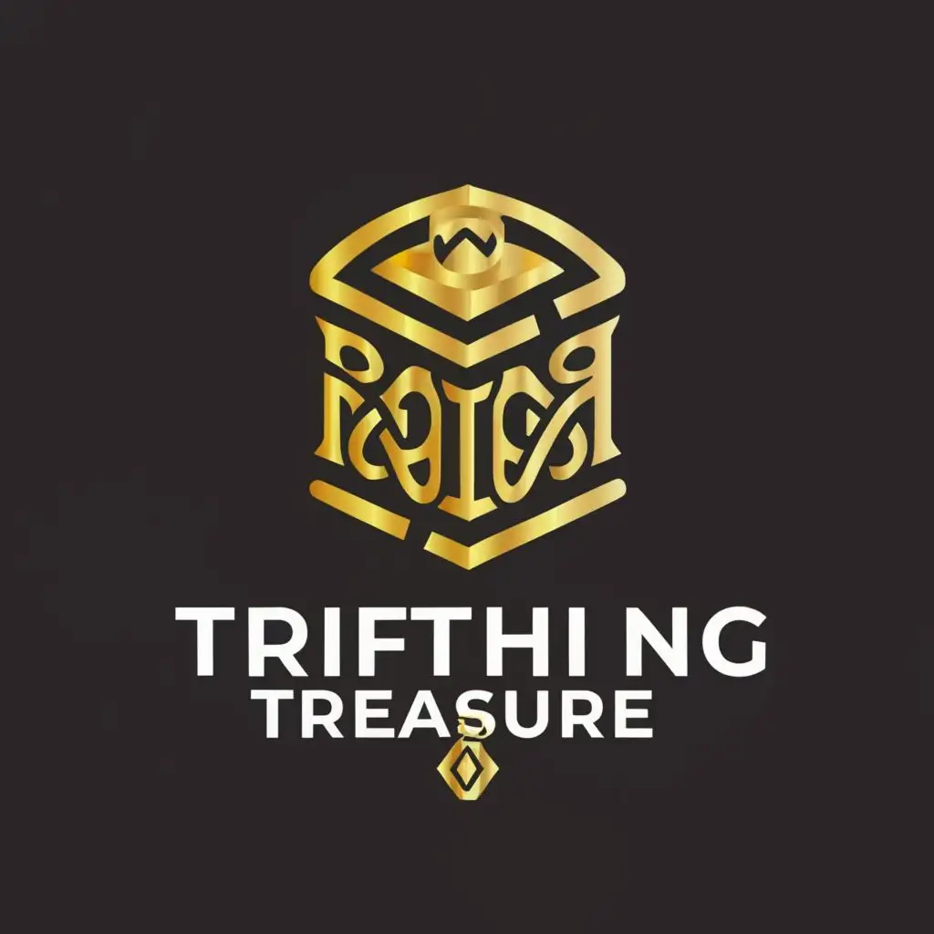a logo design,with the text "trifthing treasure", main symbol:treasure,complex,be used in Retail industry,clear background