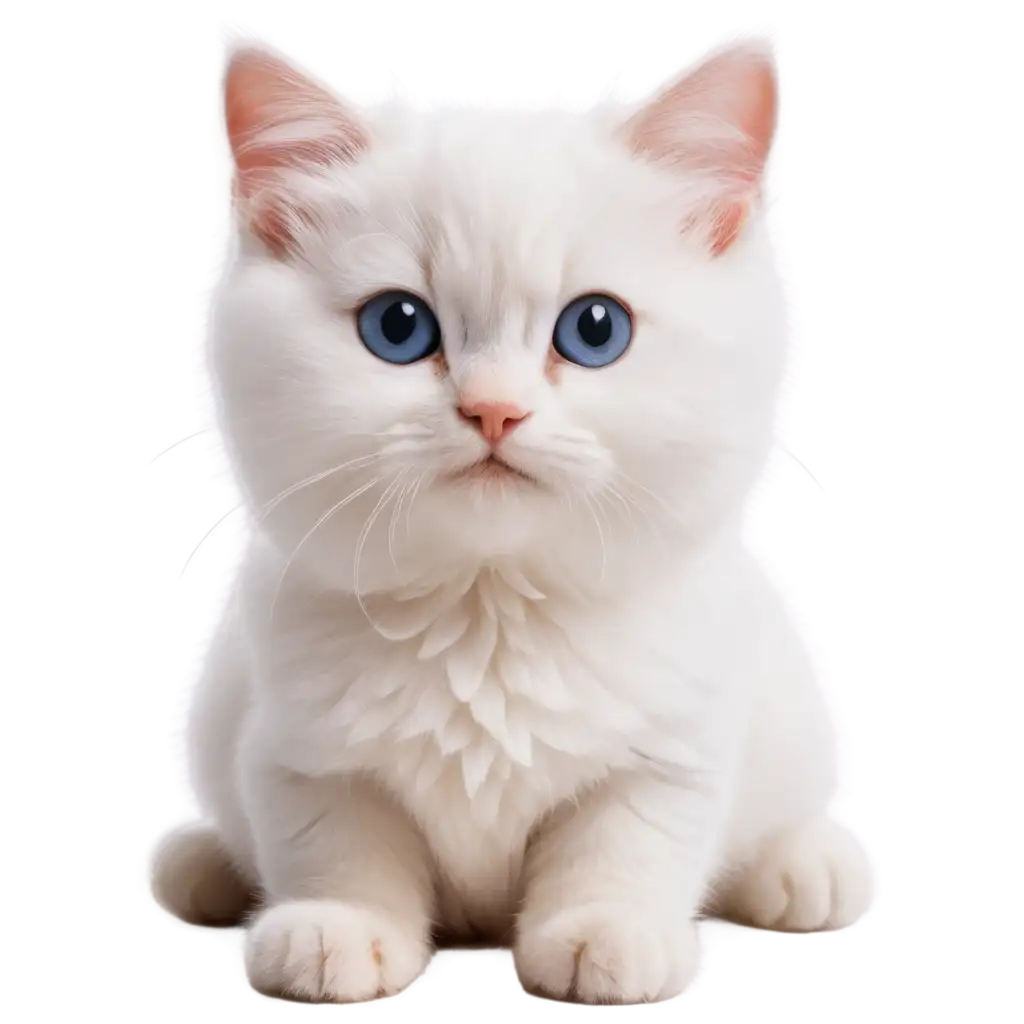 Adorable-White-Cute-Cat-PNG-Captivating-Feline-Charm-in-HighQuality-Format