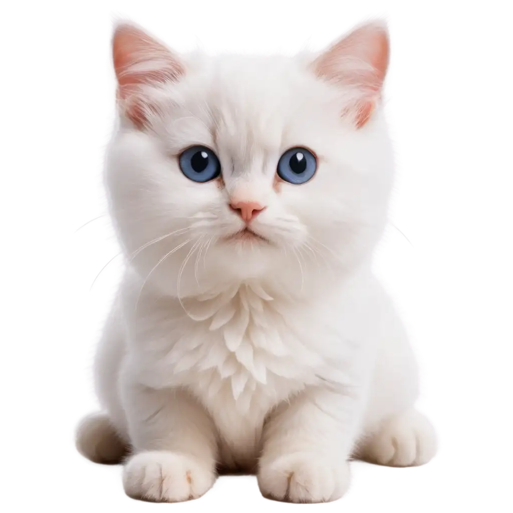 white cute cat