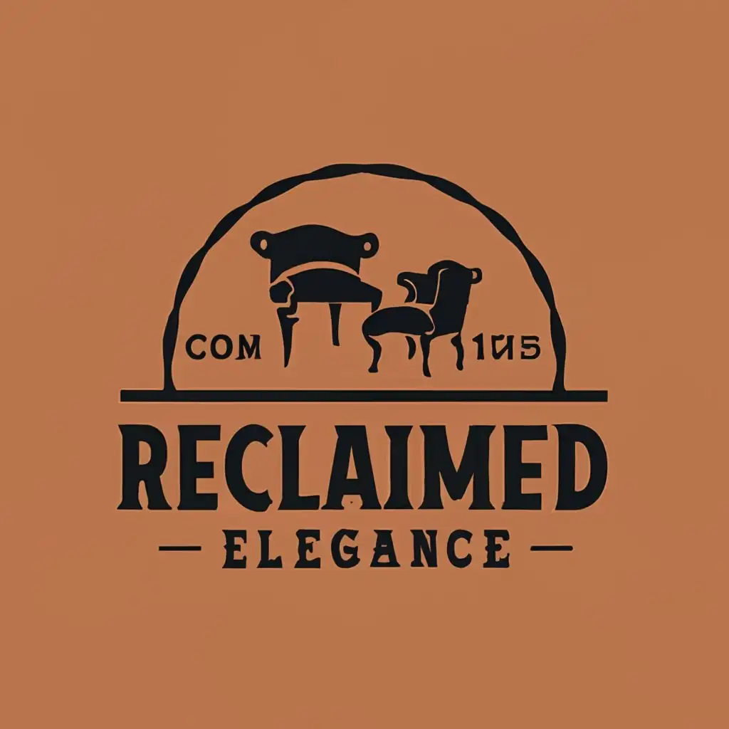logo, ANTIQUE FURNITURE, with the text "RECLAIMED ELEGANCE", typography, be used in Retail industry