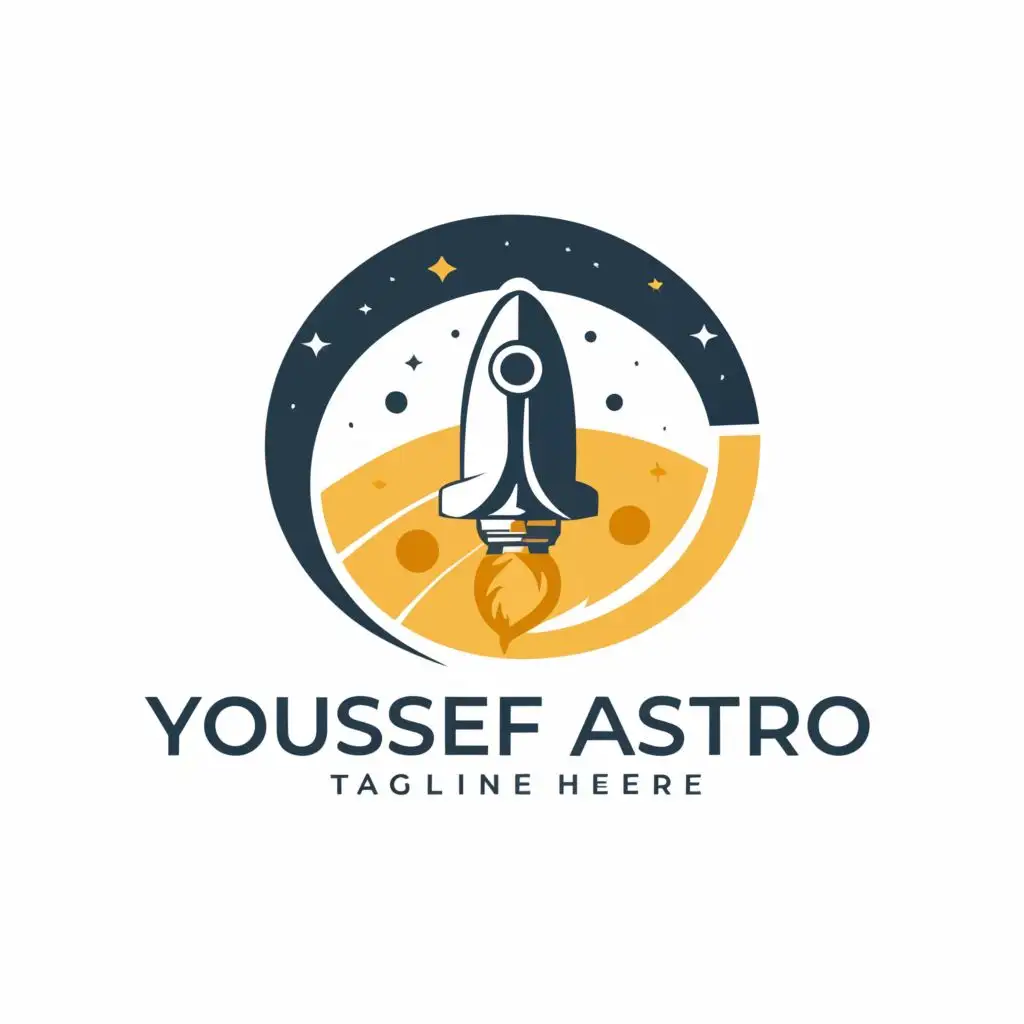 LOGO-Design-For-Youssef-Astro-Celestial-Theme-with-Futuristic-Space-Symbol