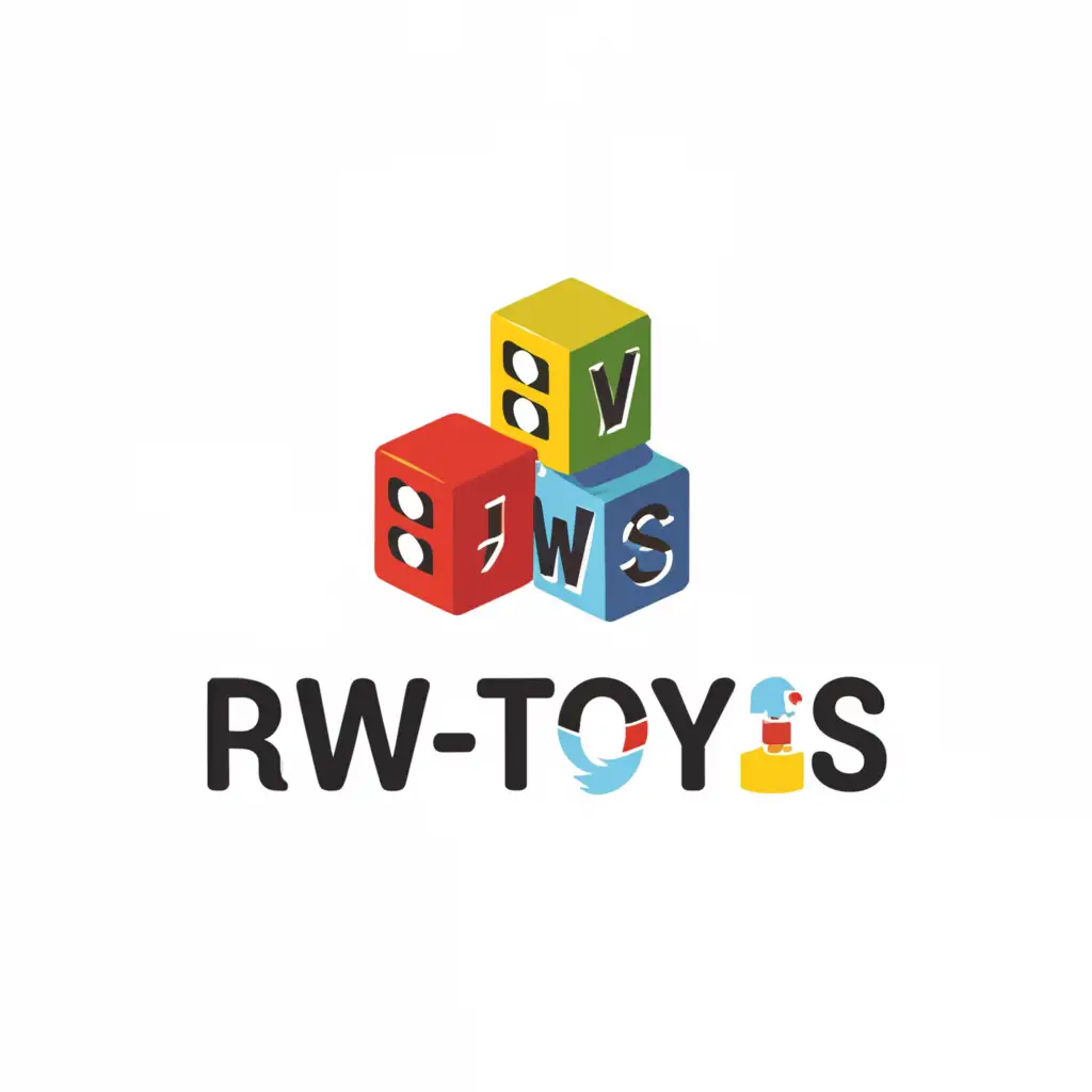 a logo design,with the text "RW-Toys", main symbol:kid toys,Moderate,be used in Retail industry,clear background
