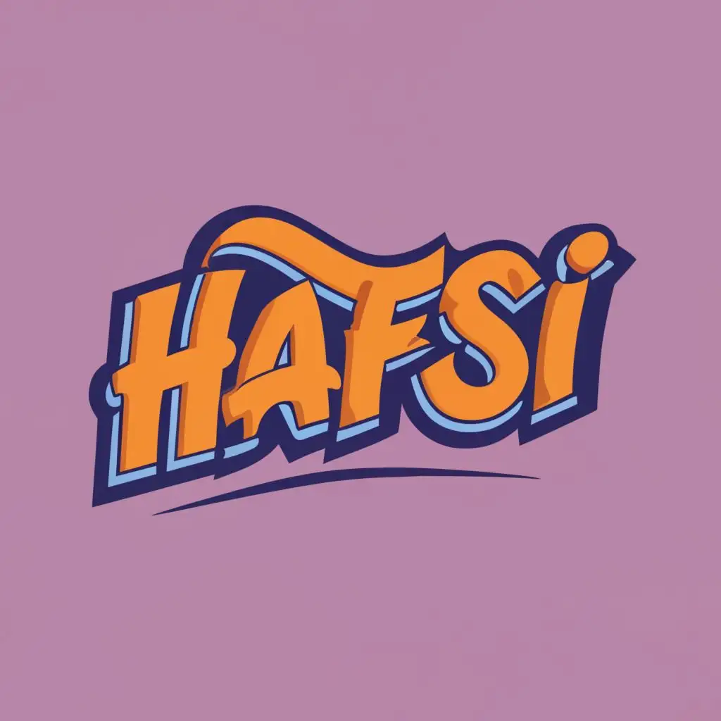 logo, Barber shop, with the text "Hafsi", typography