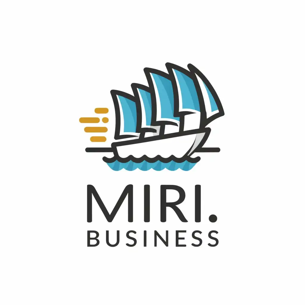 a logo design,with the text "MiRi.Business", main symbol:a ship,Moderate,be used in Retail industry,clear background