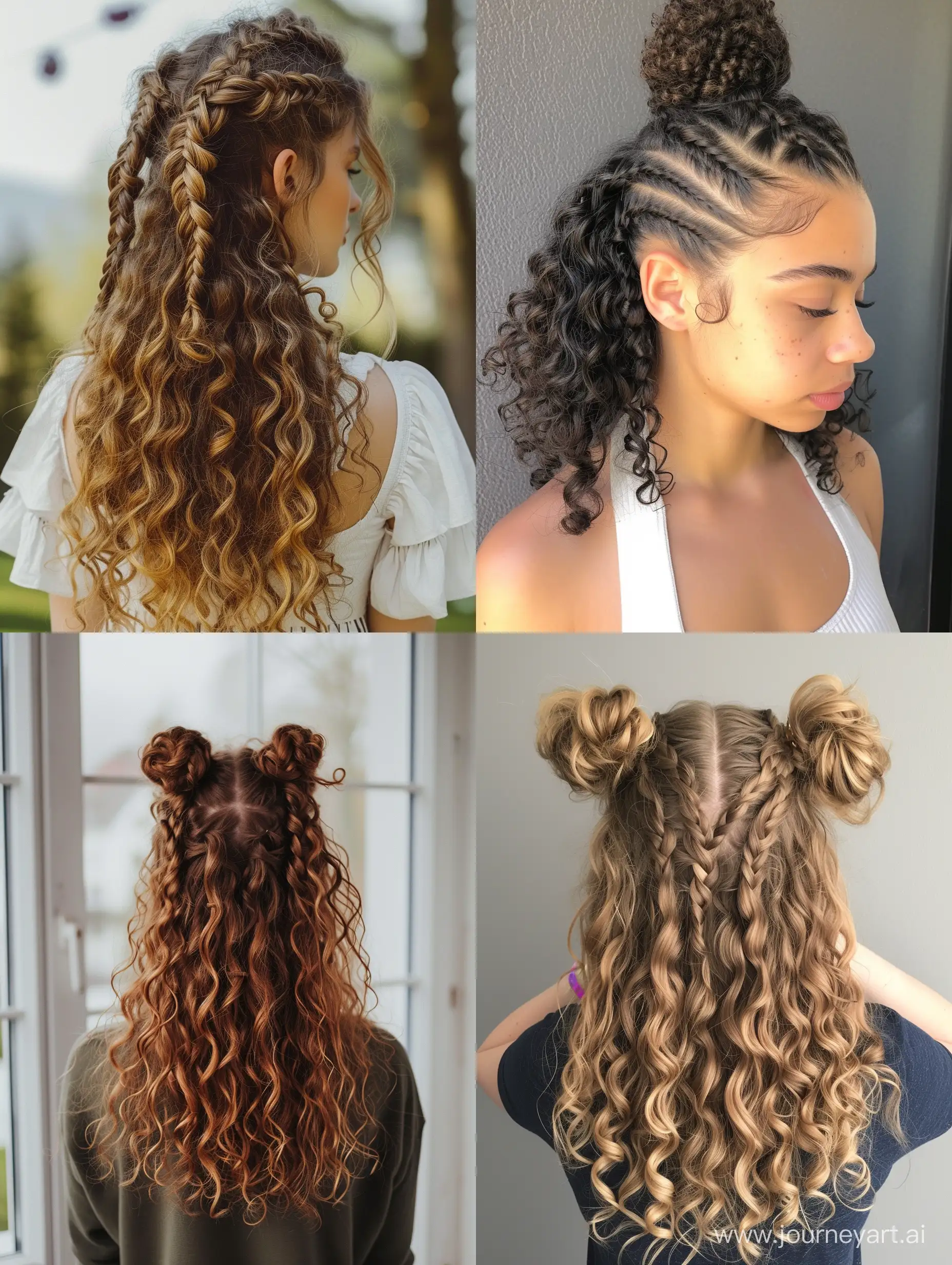 trendy pigtails hairstyles curly hair for Women ideas 2024