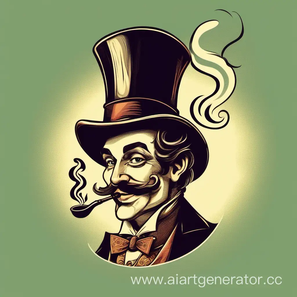 Elegant-Aristocrat-with-Top-Hat-and-Smoking-Pipe