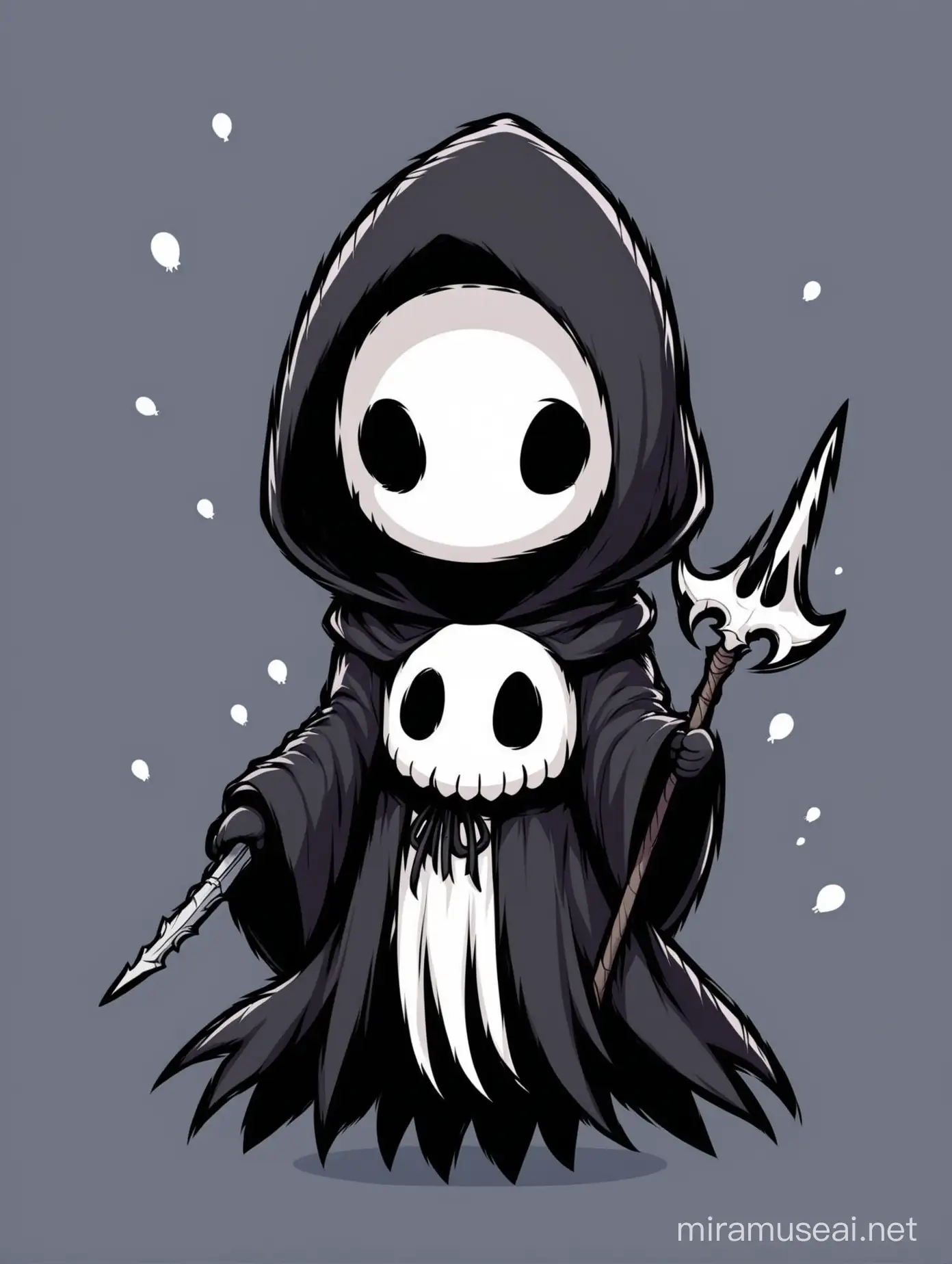 Adorable Chibi Reaper and Hollow Knight Illustration