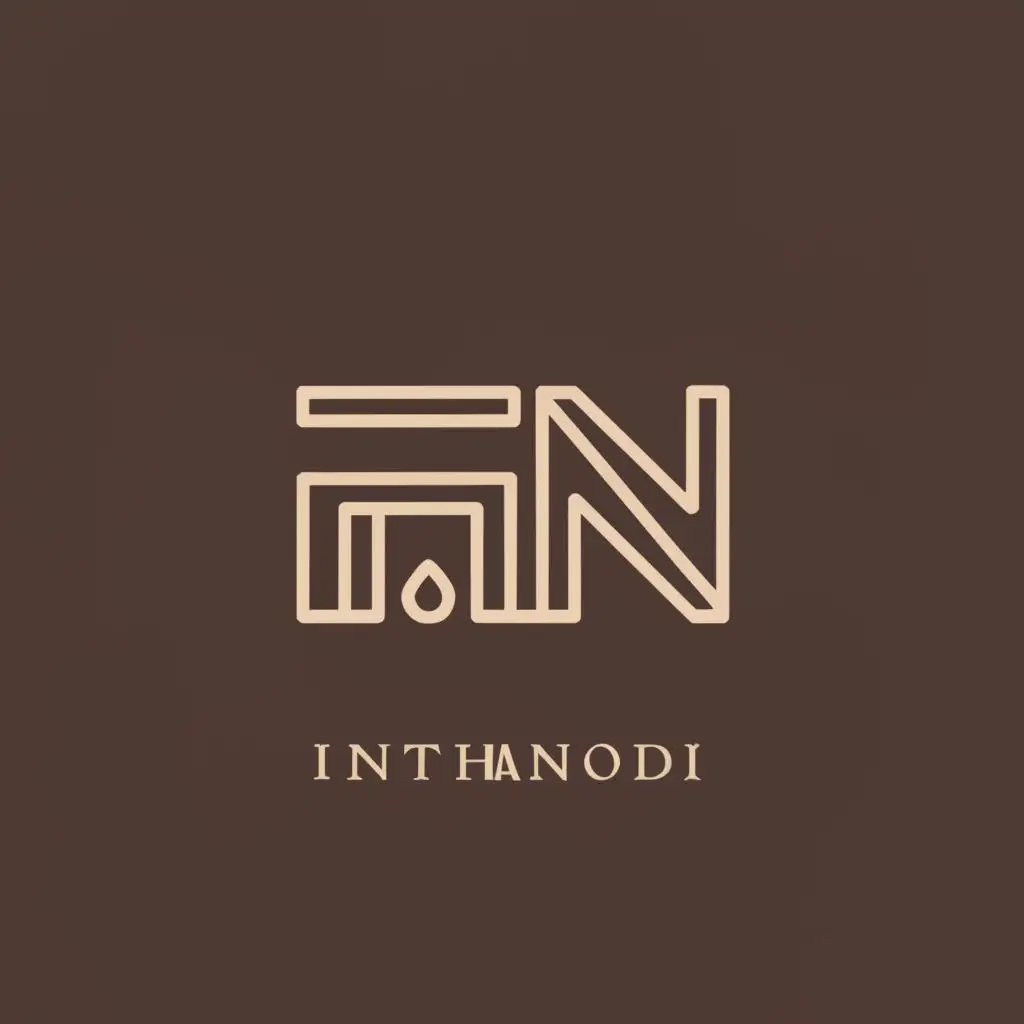 a logo design,with the text "InthaNodi", main symbol:IN,Moderate,clear background
