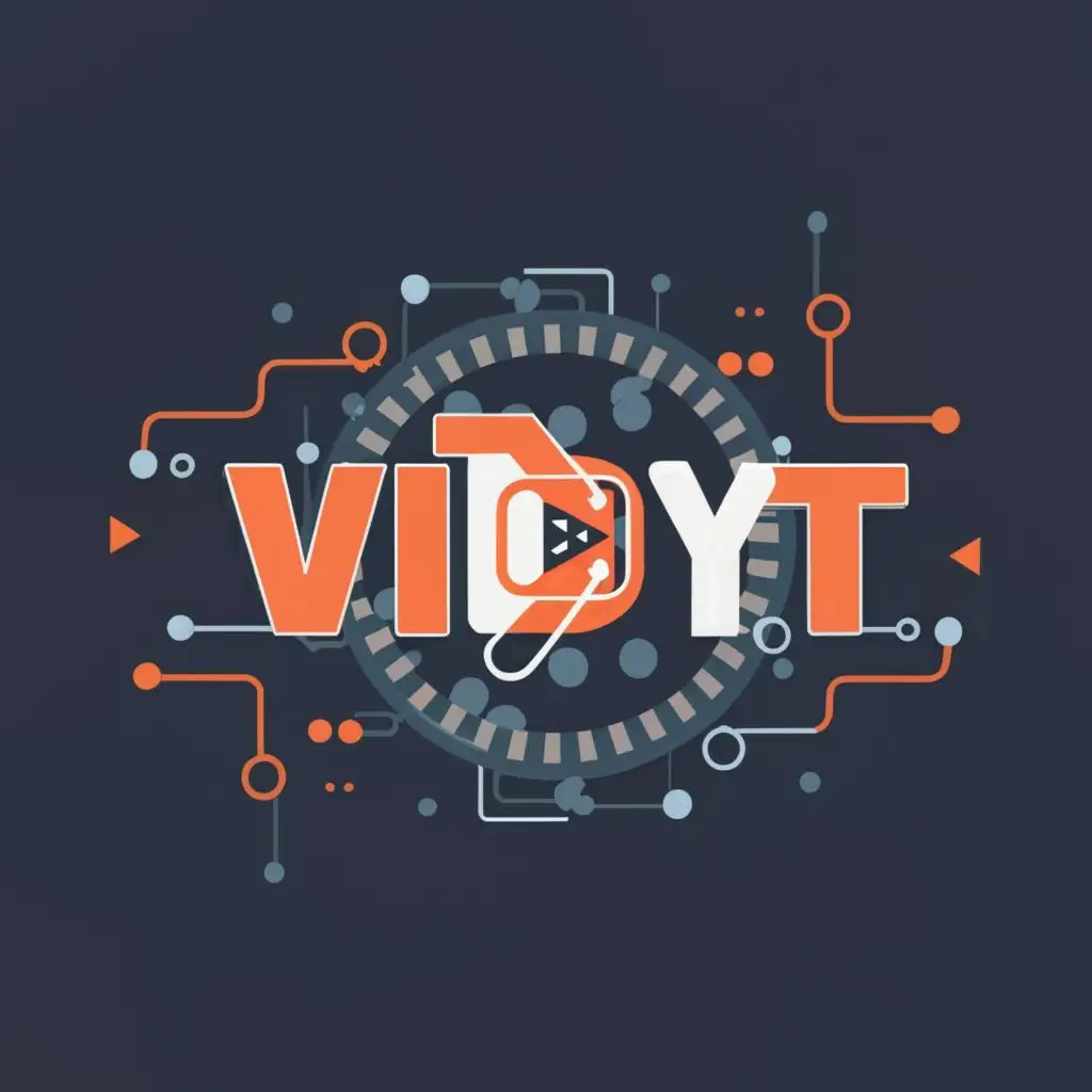 logo, Youtube video, with the text "VidYT", typography, be used in Technology industry