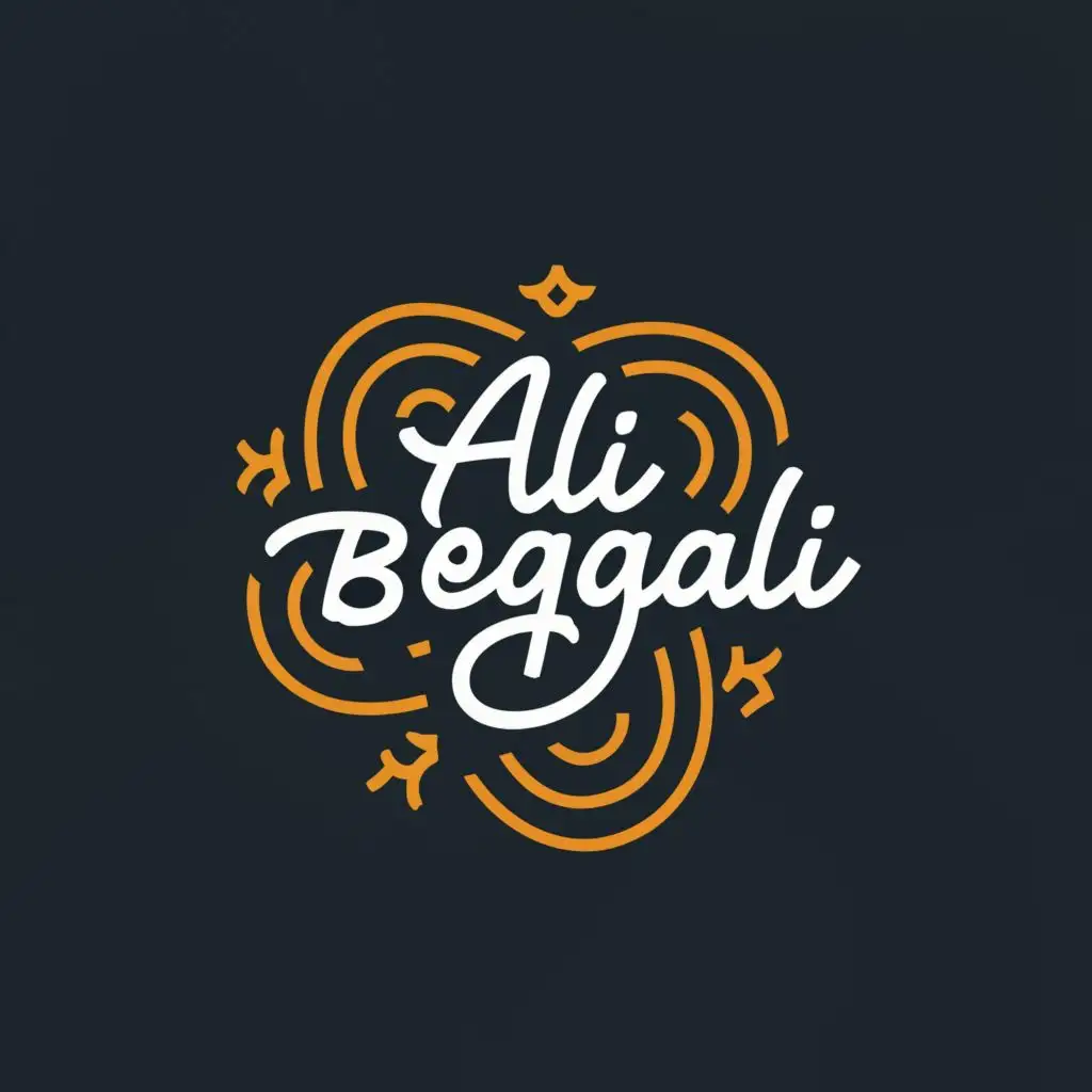 logo, Mohamed Ali Beqqali, with the text "Ali Beqqali", typography, be used in Sports Fitness industry