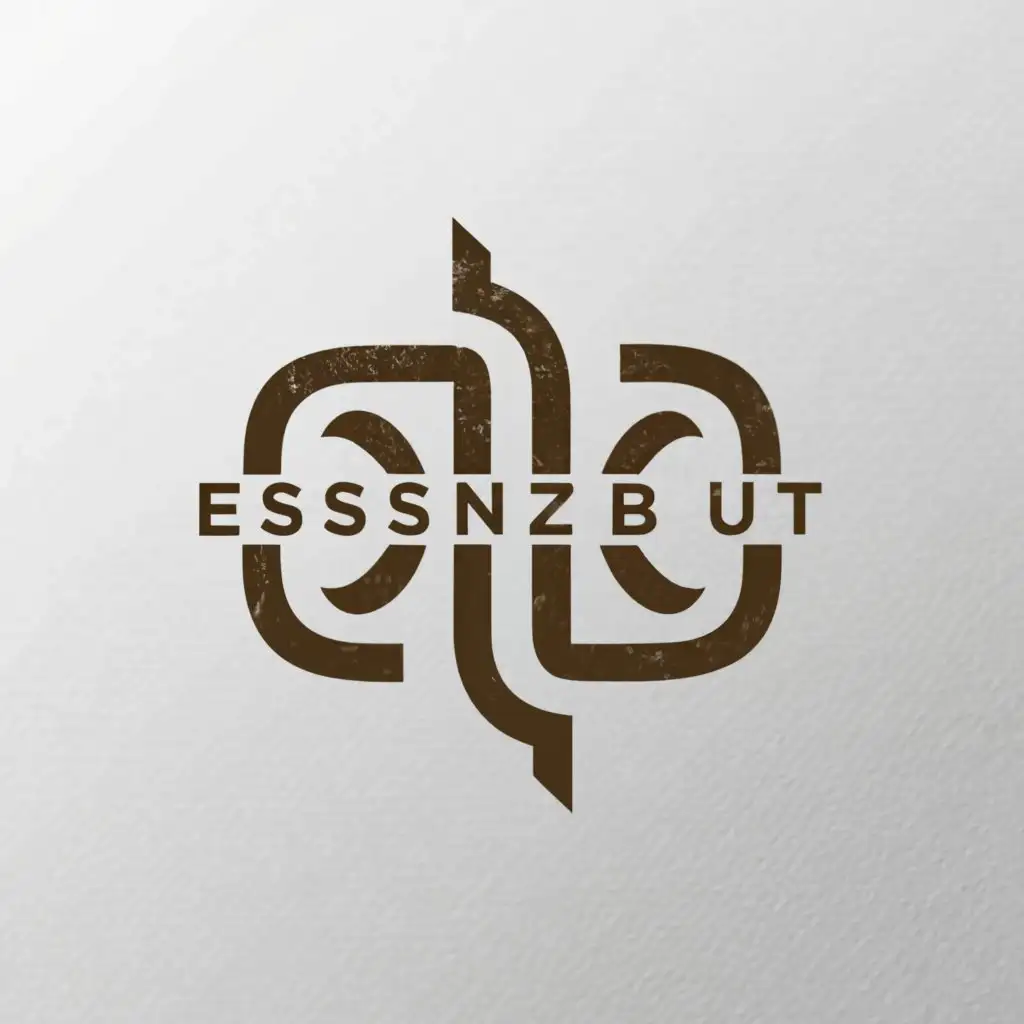 a logo design,with the text "ESSENZ BRUT", main symbol:E & B,Minimalistic,clear background, GOLD AND DARK BROWN