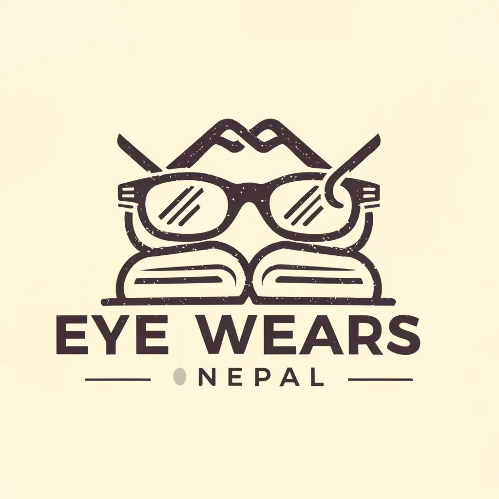 a logo design,with the text "Eye Wears Nepal", main symbol:sunglasses ,Moderate,clear background