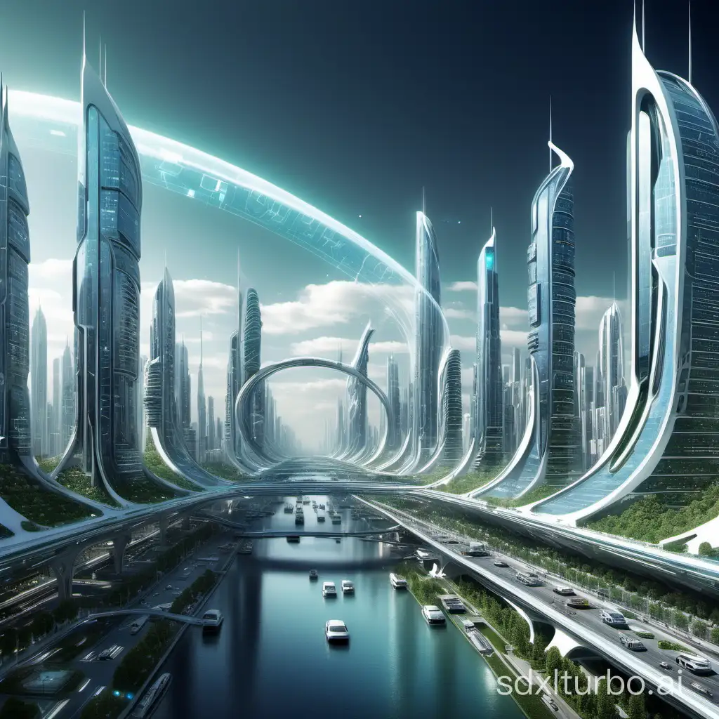 Futuristic-Cityscape-with-Advanced-Infrastructure-and-Skyscrapers