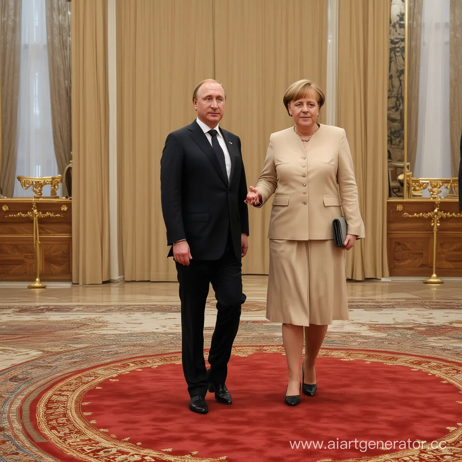 Merkel-Arrival-at-Kremlin-to-Meet-Putin-Diplomatic-Visit-in-Moscow