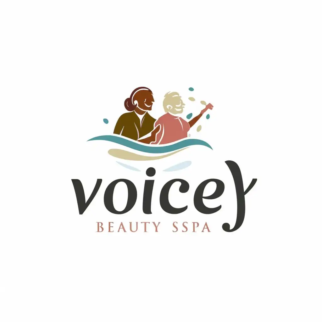 logo, elderly, with the text "voice", typography, be used in Beauty Spa industry