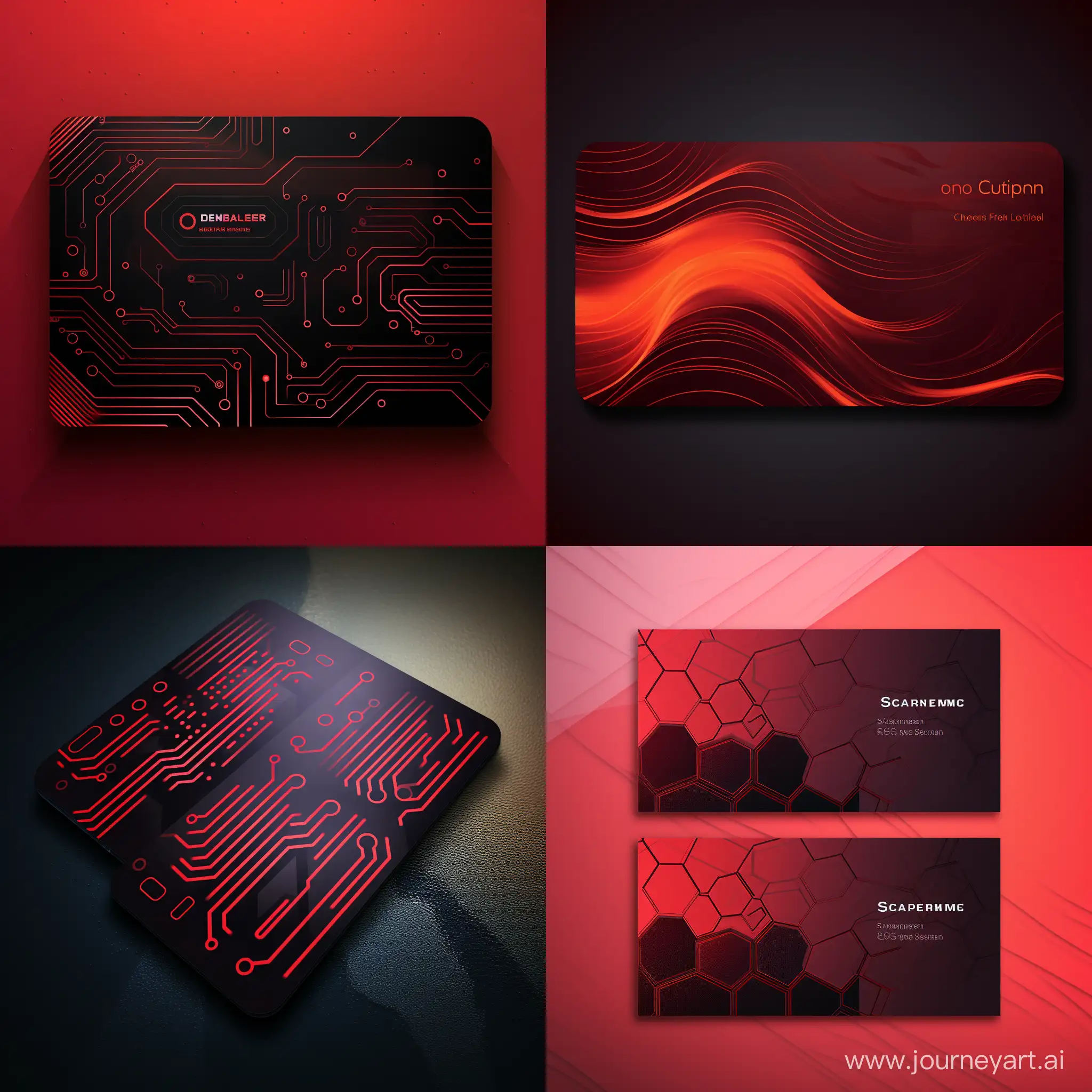 Techno-Minimalism-Red-Background-Business-Card