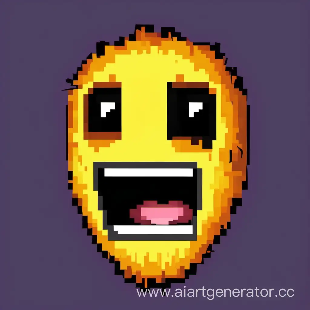 Pixel-Art-Intense-Screaming-Yellow-Monster-Face