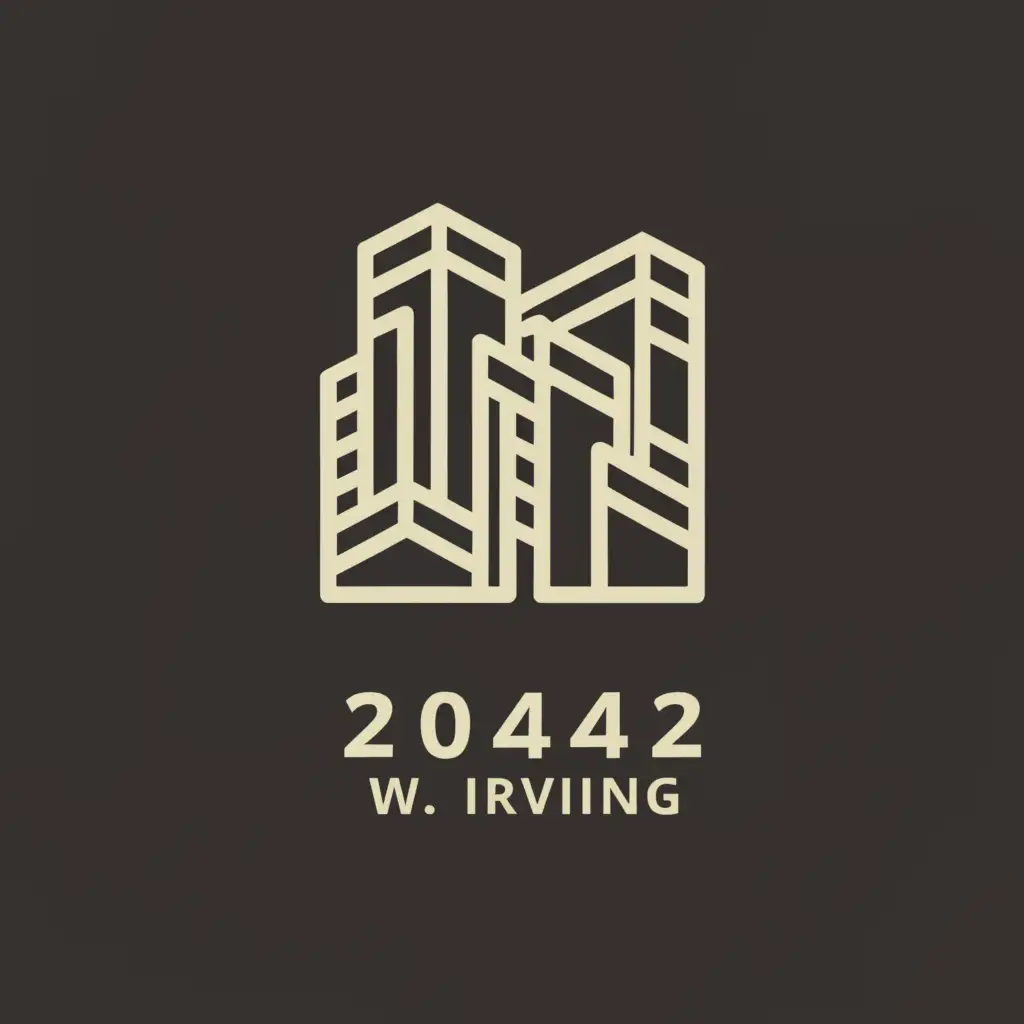 a logo design,with the text "2042 W Irving", main symbol:combine,Moderate,clear background