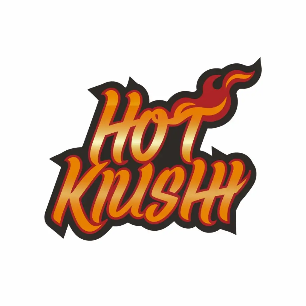 a logo design,with the text "Hot Krush", main symbol:Flames,Moderate,be used in Entertainment industry,clear background