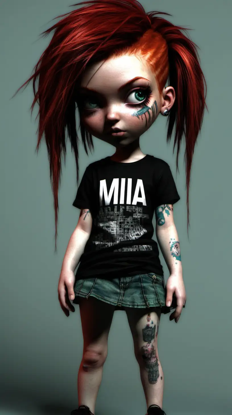 Mia Glitch Redhead Tech Punk with Tiny Tits