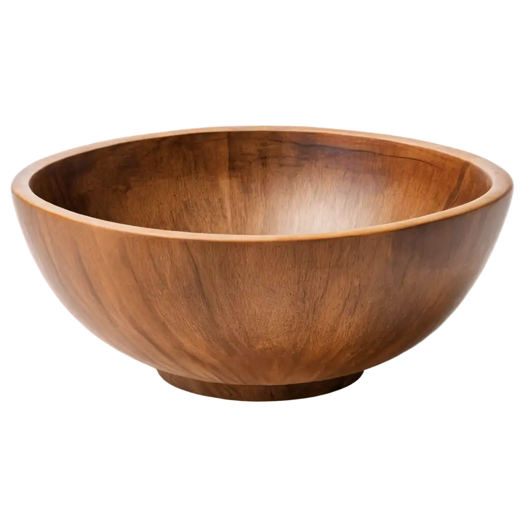Exquisite-Wooden-Bowl-PNG-Crafted-Elegance-for-Digital-Presentation