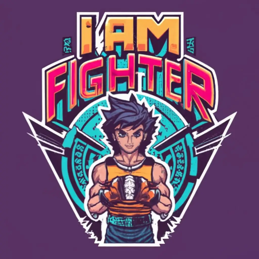 logo, character action games, with the text "Not a newb
Iam best fighter of the workd", typography, be used in Entertainment industry