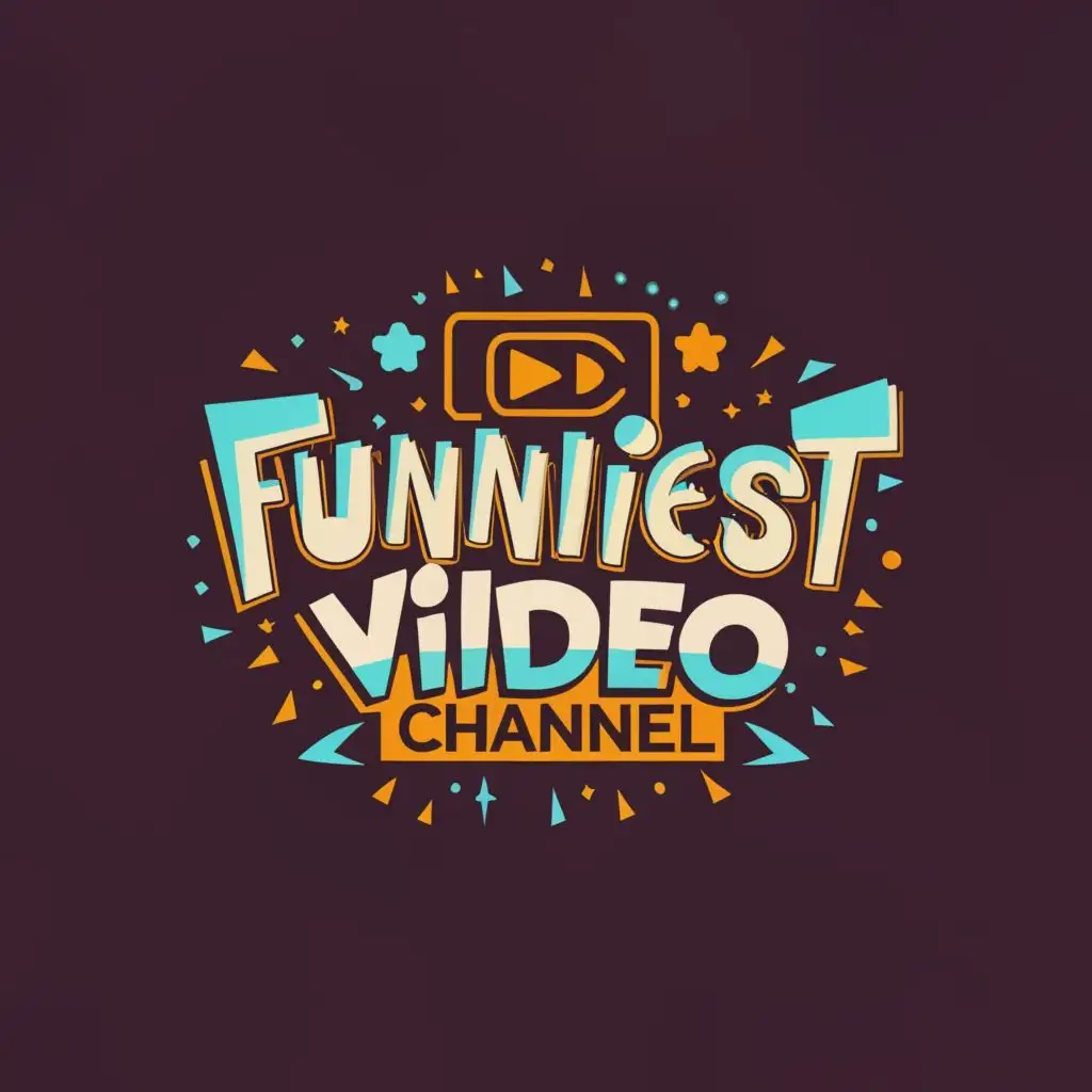 logo, Funniest Video channel, with the text "Funniest Video Channel", typography, be used in Entertainment industry